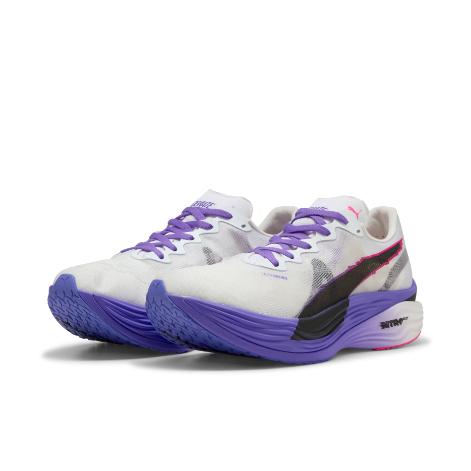 PUMA Men's Deviate NITRO Elite 3 DIGITOKYO Running Shoes in PUMA White/Dark Amethyst AW25