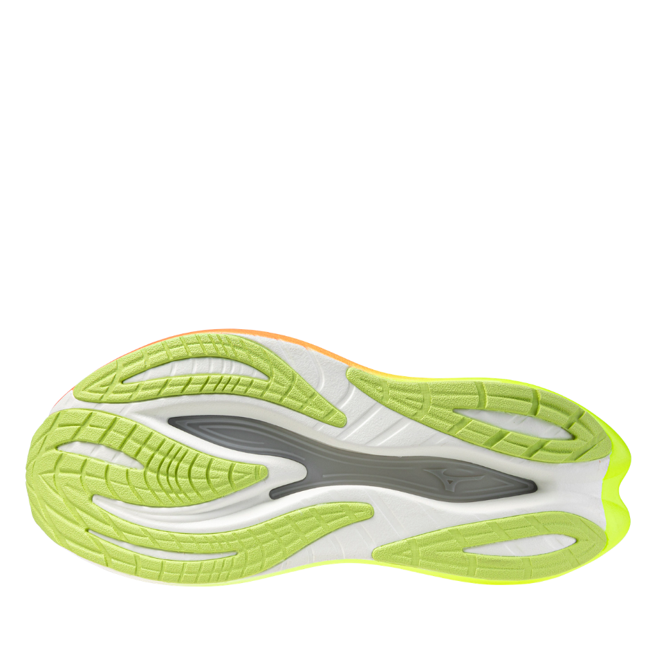 Mizuno Women's Neo Vista 3 Running Shoes in White/Flamingo Coral/Lime Pulp AW26