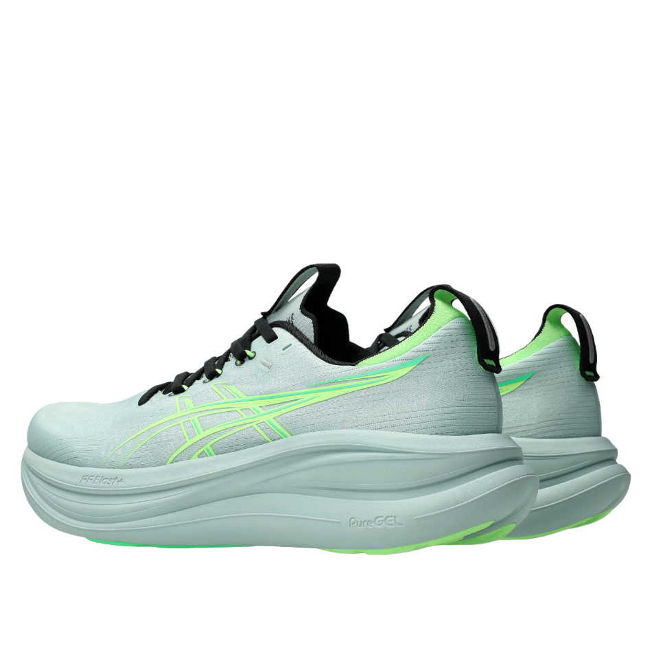 ASICS Men's GEL-NIMBUS 28 Running Shoes in Cold Moss/Illuminate Green SS26