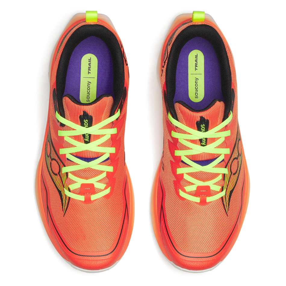 Saucony Men's Peregrine 16 Trail Running Shoes in Fire/Black SS26