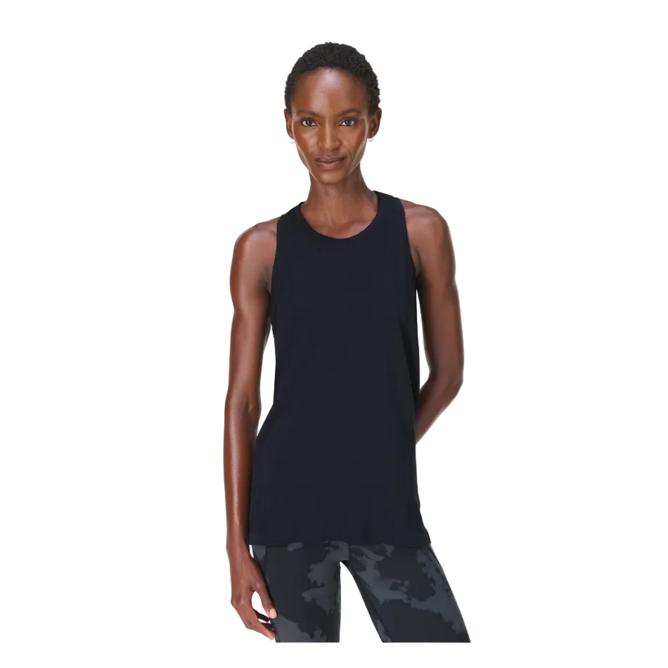Sweaty Betty Athlete Featherweight Loose Seamless Tank in Black SS26