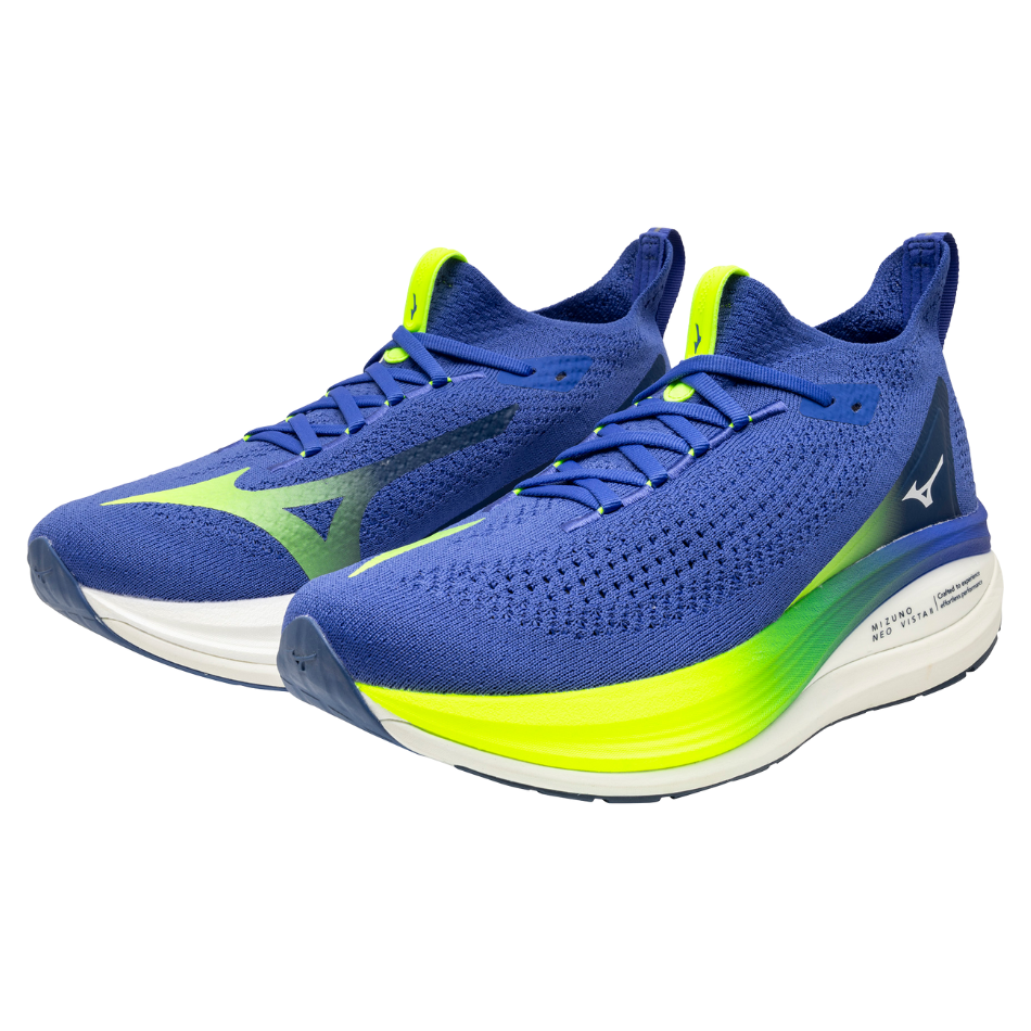 Mizuno Men's Neo Vista 2 Running Shoes in Dazzling Blue/White/Lightening Yellow SS26