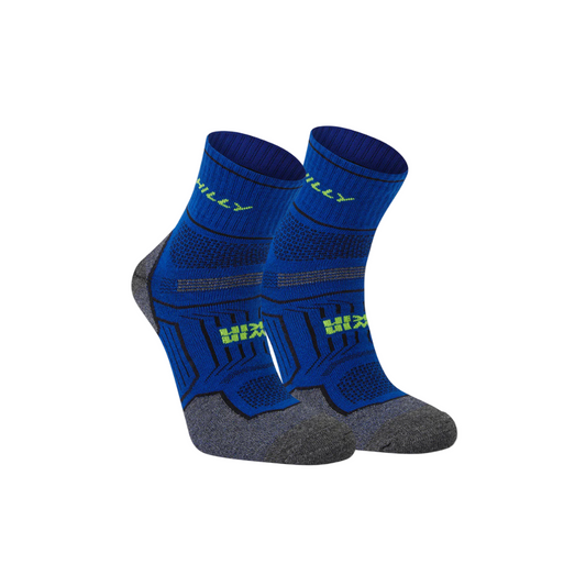 Hilly Unisex Twin Skin Anklet Socks Med in Cobalt/Grey Marl SS26