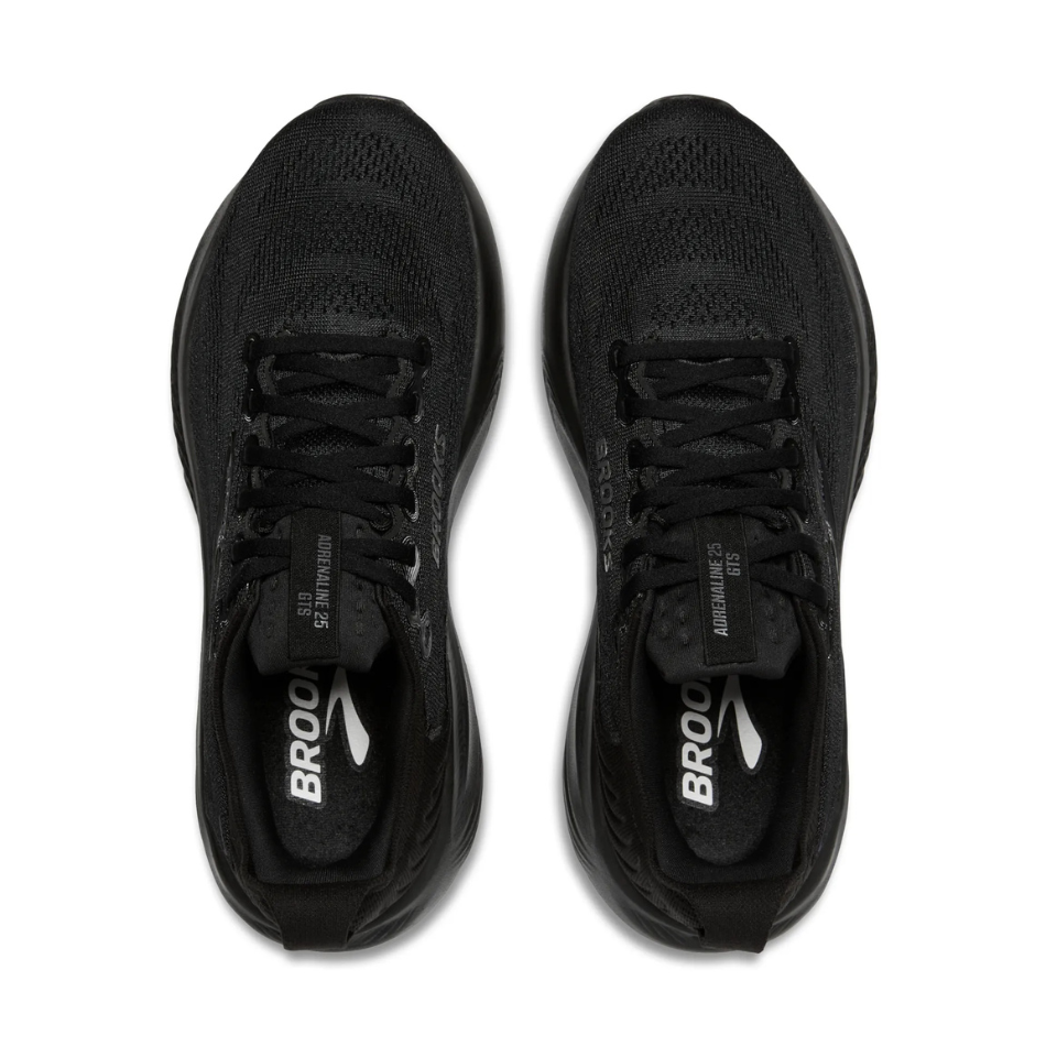 Brooks Men's Adrenaline GTS 25 Wide Fitting (2E) Running Shoes in Black/Black/Ebony AW26