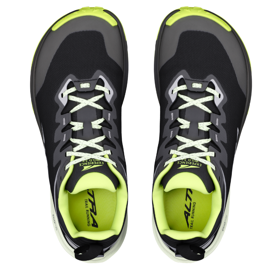 Altra Men's Experience Wild 3+ Trail Running Shoes in Black/Silver/Acid Lime AW26