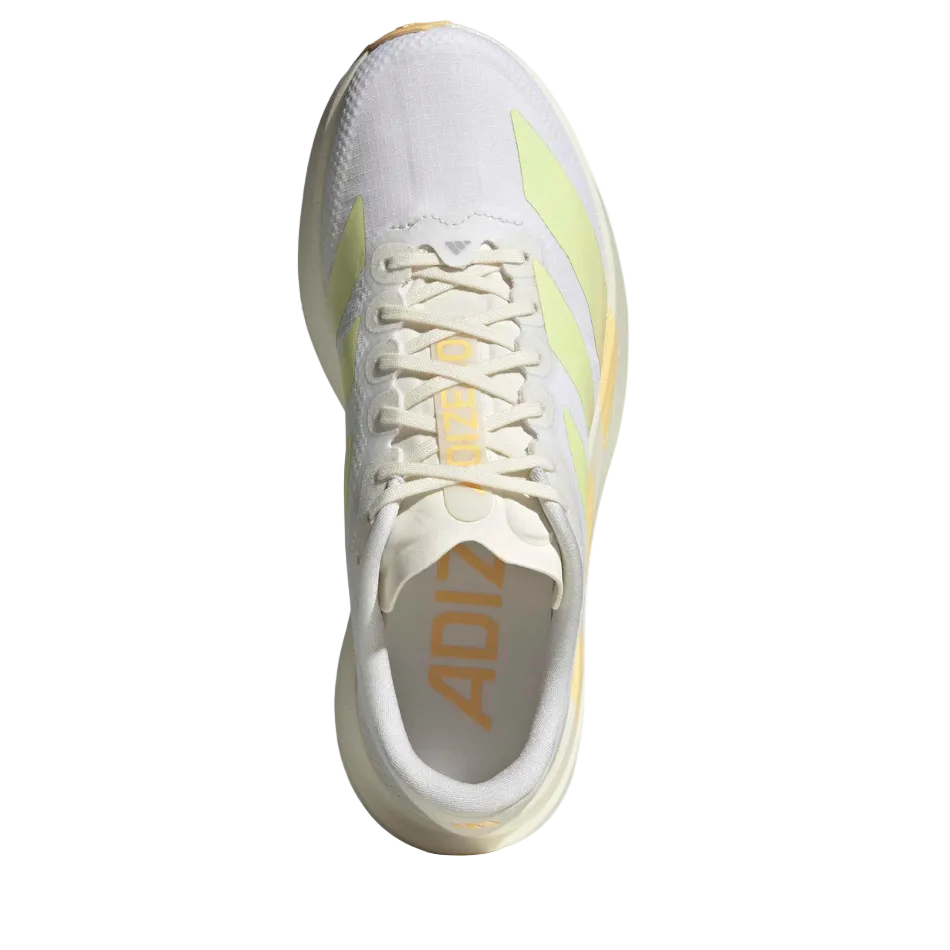 adidas Women's Adizero Evo SL Woven Running Shoes in FTWR White/Ice Tangerine/Off White AW26