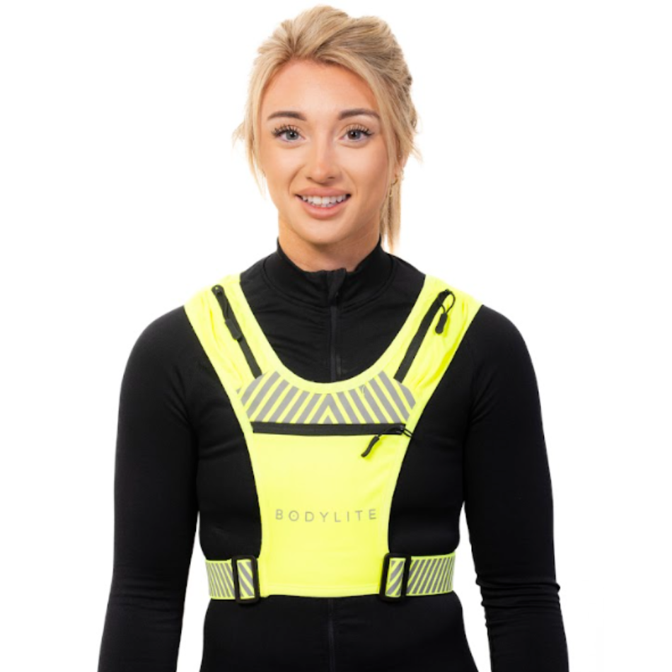 BodyLite Gear Phone Holder Vest in Neon Yellow