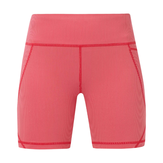 Sweaty Betty Power 6" Biker Shorts in Red Micro Stripe Print AW26