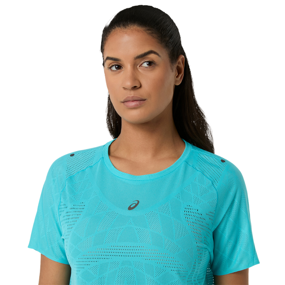 ASICS Women's METARUN Short Sleeved Top in Energy Aqua AW26