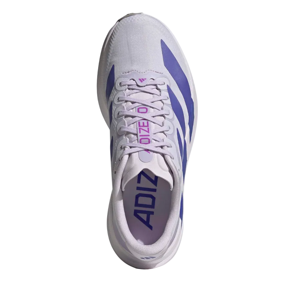 adidas Women's Adizero Evo SL Woven Running Shoes in Glory Grey/Solar Purple/Purple Tint AW26