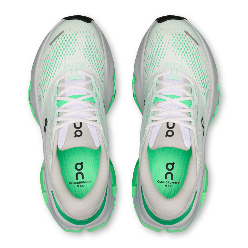 On Women's Cloudrunner 3 Max Running Shoes in White/Verdite AW26