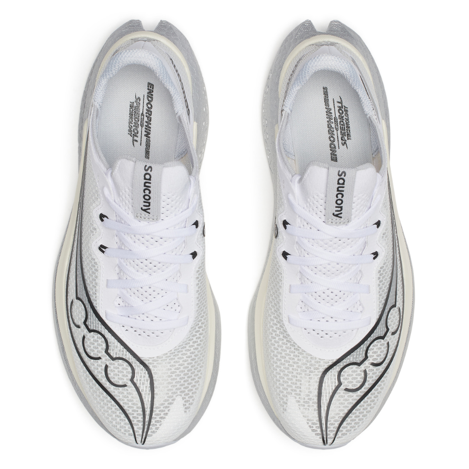 Saucony Men's Endorphin Pro 5 Running Shoes in White/Black SS26