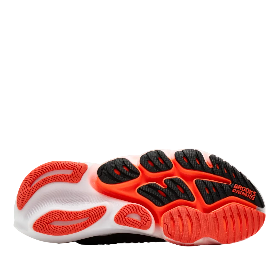 Brooks Men's Glycerin Flex Running Shoes in Black/Orange AW26