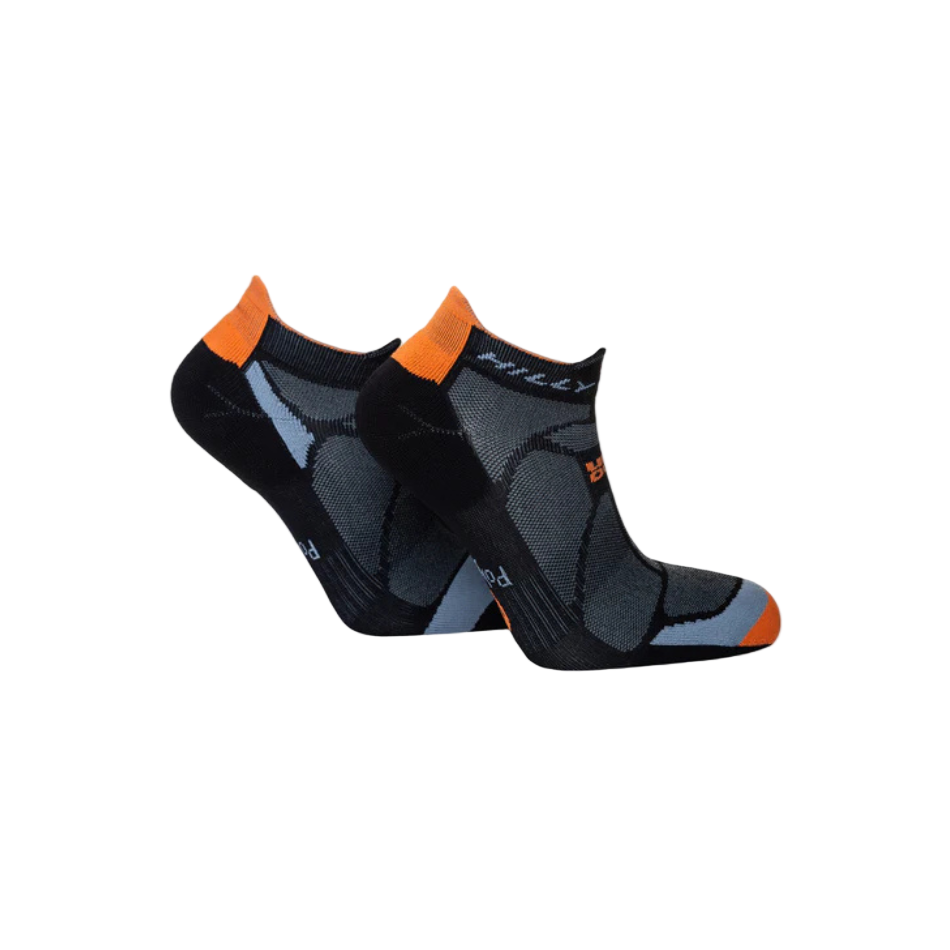 Hilly Unisex Marathon Fresh Socklet Min in Black/Orange SS26