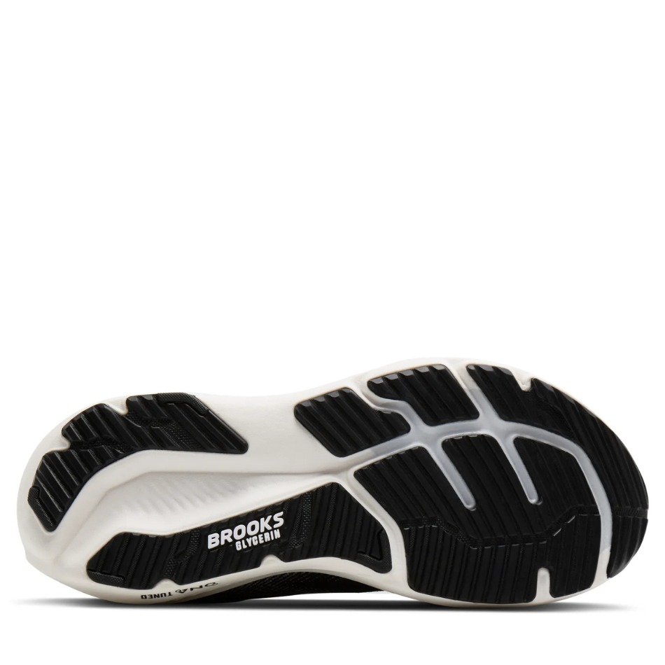 Brooks Men's Glycerin 23 Wide Fitting 2E Running Shoes in Black/Grey/White AW26