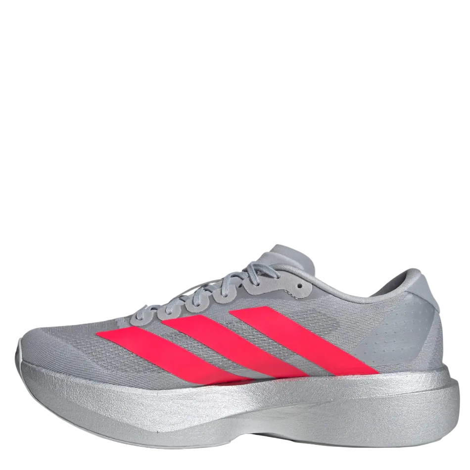 adidas Men's adizero Evo SL Running Shoes in Silver Met./Lucid Red/Iron Met. AW26