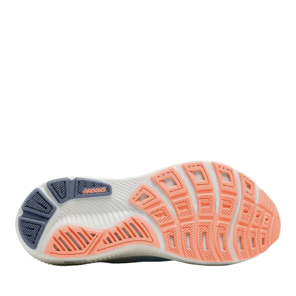 Brooks Women's Ghost 18 Running Shoes in Star White/Cyber Peach/Grey AW26