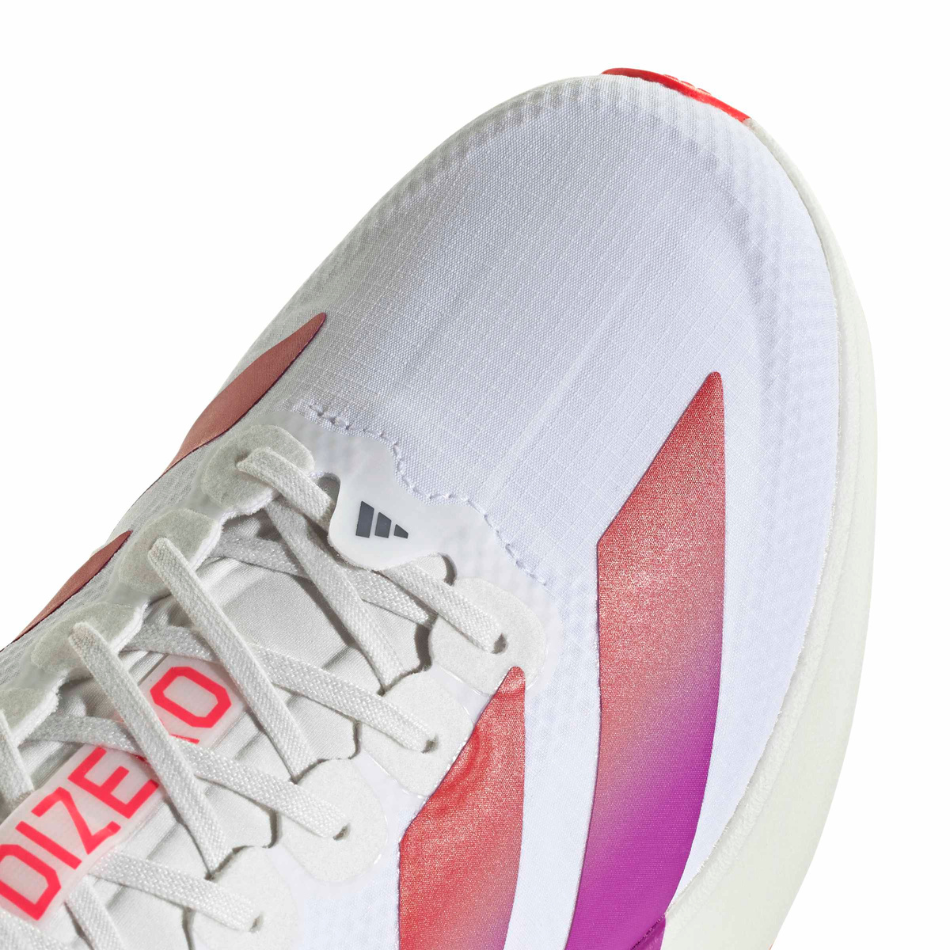 adidas Men's adizero Evo SL Woven Running Shoes in FTWR White/Lucid Red/Crystal White AW26