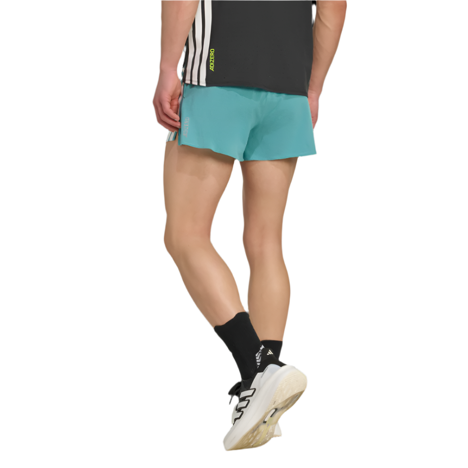 adidas Men's Adizero Running Gel Pocket Shorts in Tuquoise/Powder
