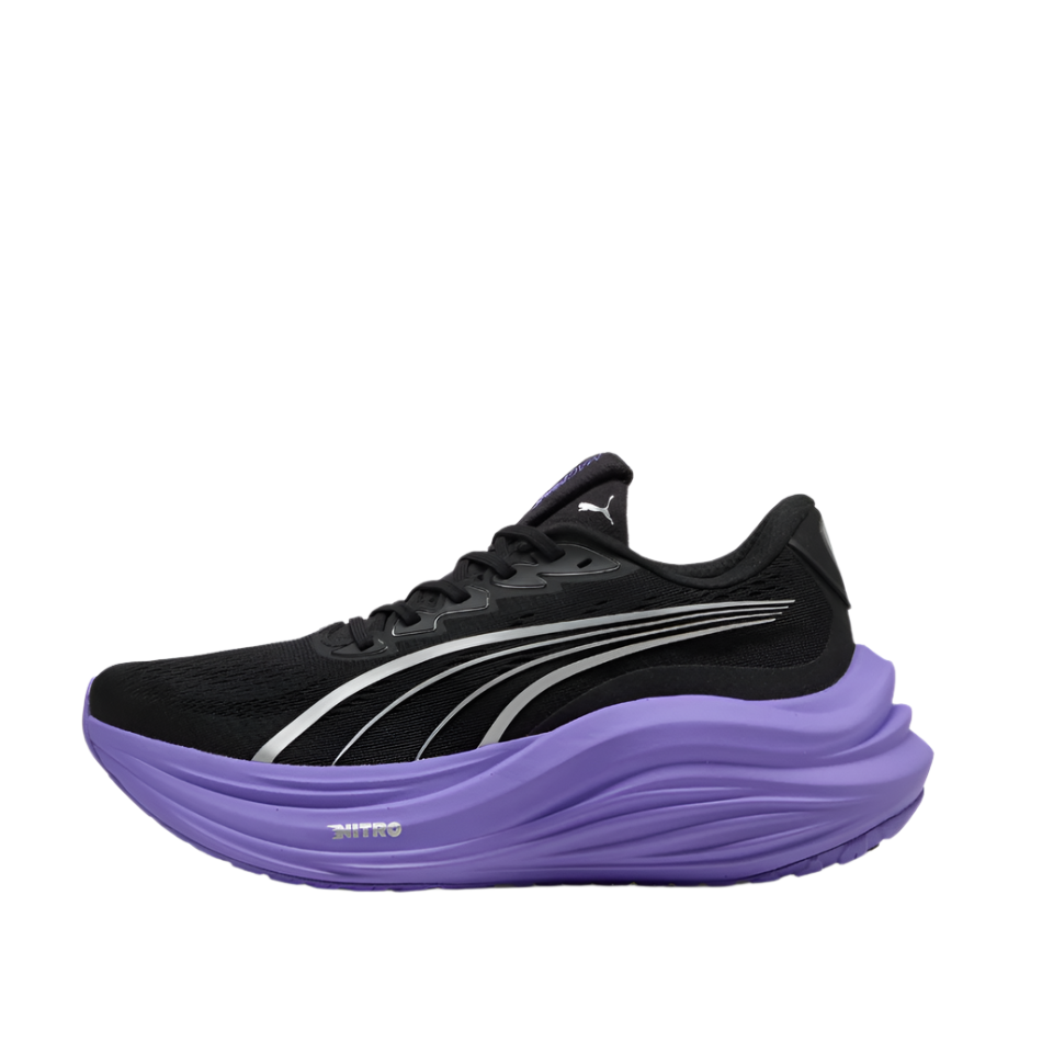 PUMA Women's MagMax NITRO Running Shoes in PUMA Black/ Dark Amethyst AW25