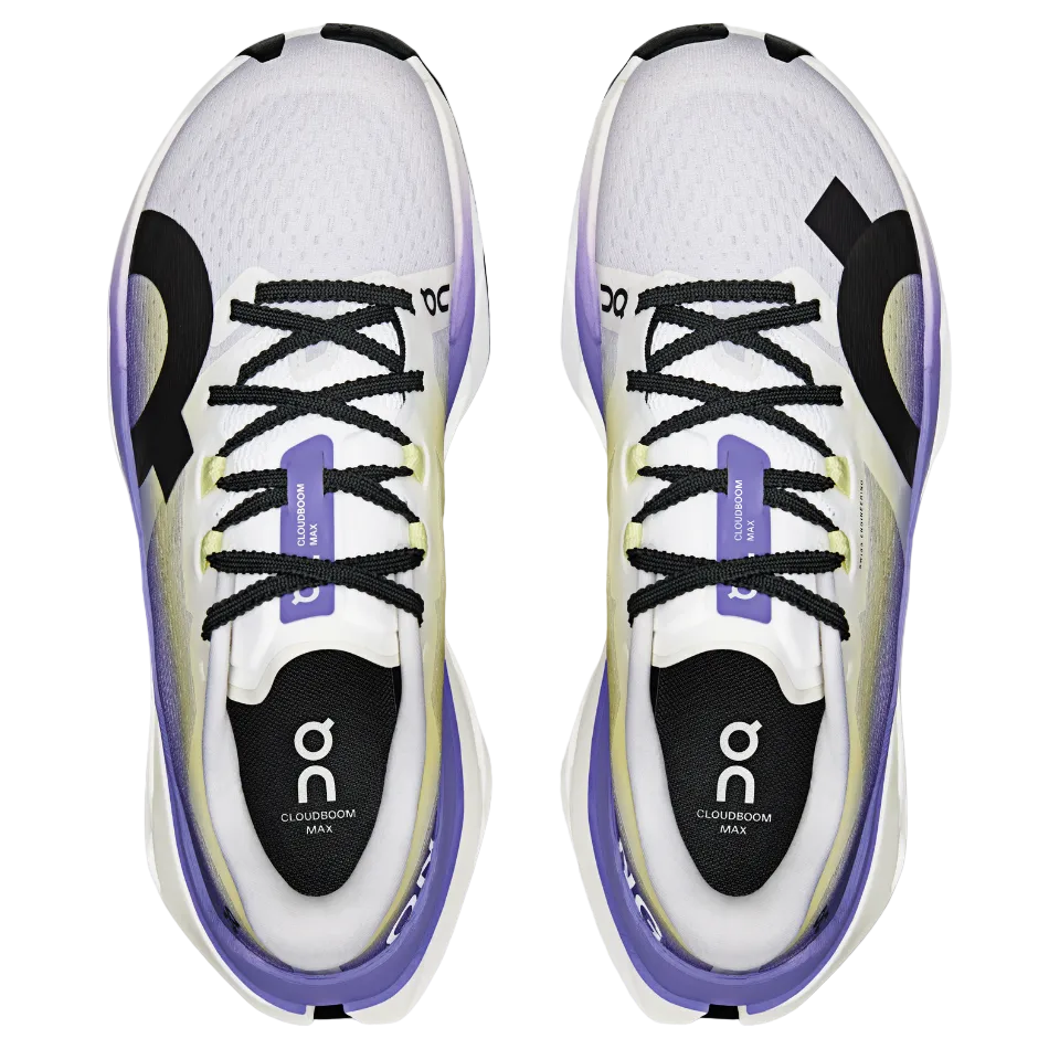 On Men's Cloudboom Max Running Shoes in White/Juniper SS26