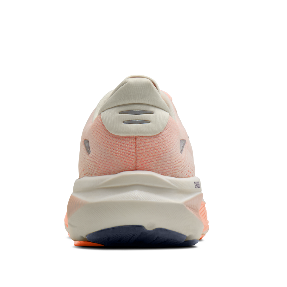 Brooks Women's Ghost 18 Running Shoes in Star White/Cyber Peach/Grey AW26