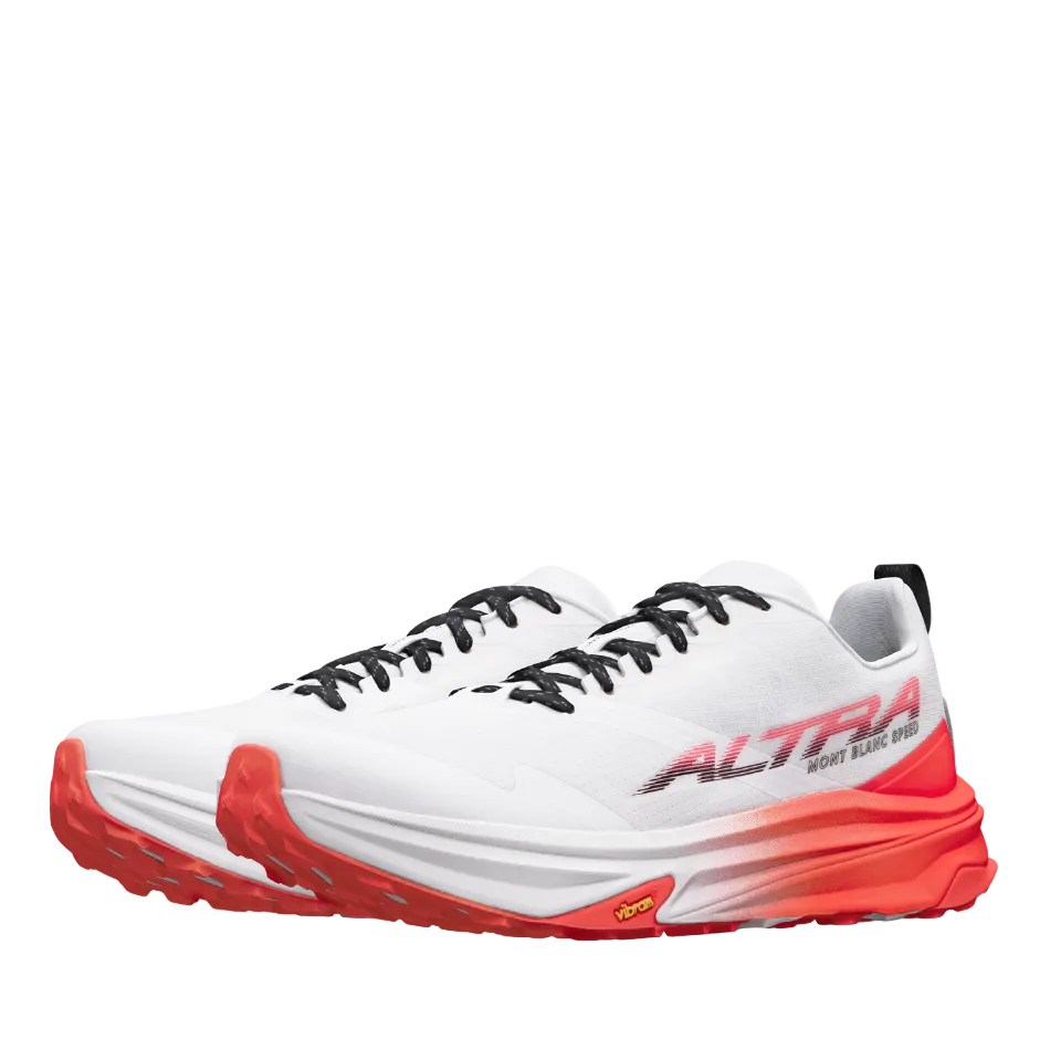 Altra Men's Mont Blanc Carbon Running Shoes in White/Coral SS26