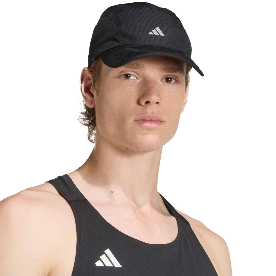 adidas Unisex Running x Adizero Lightweight Climacool Cap in Black/Reflective Silver AW26