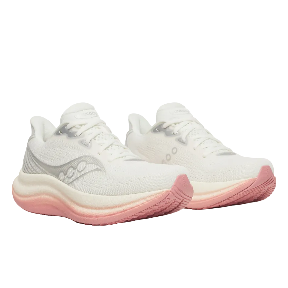 Saucony Women's Triumph 23 Running Shoes in Ivory/Mauve - Online Exclusive