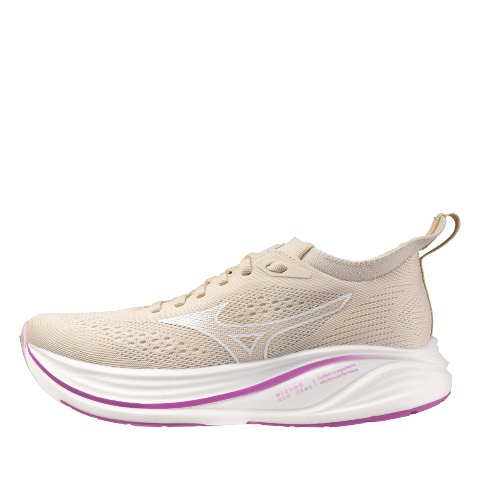 Mizuno Women's Neo Zen 2 Running Shoes in Summer Sand/White/Cattleya Orchid SS26