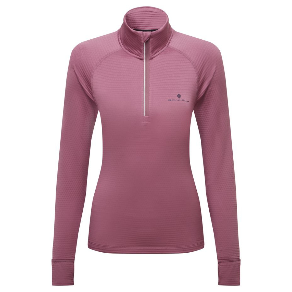 Ronhill Women's Tech Winter 1/2 Zip in Dusty Tulip/Dark Navy AW25