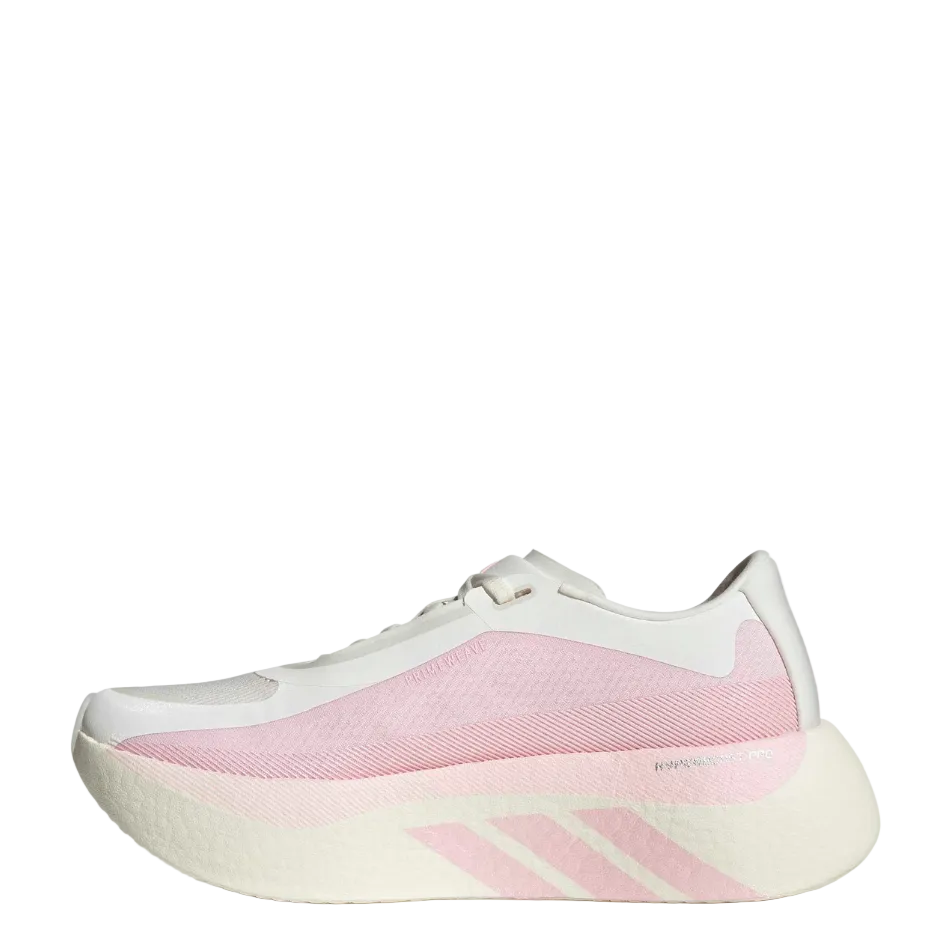 adidas Women's Hyperboost Edge Running Shoes in Off White/Clear Pink AW26