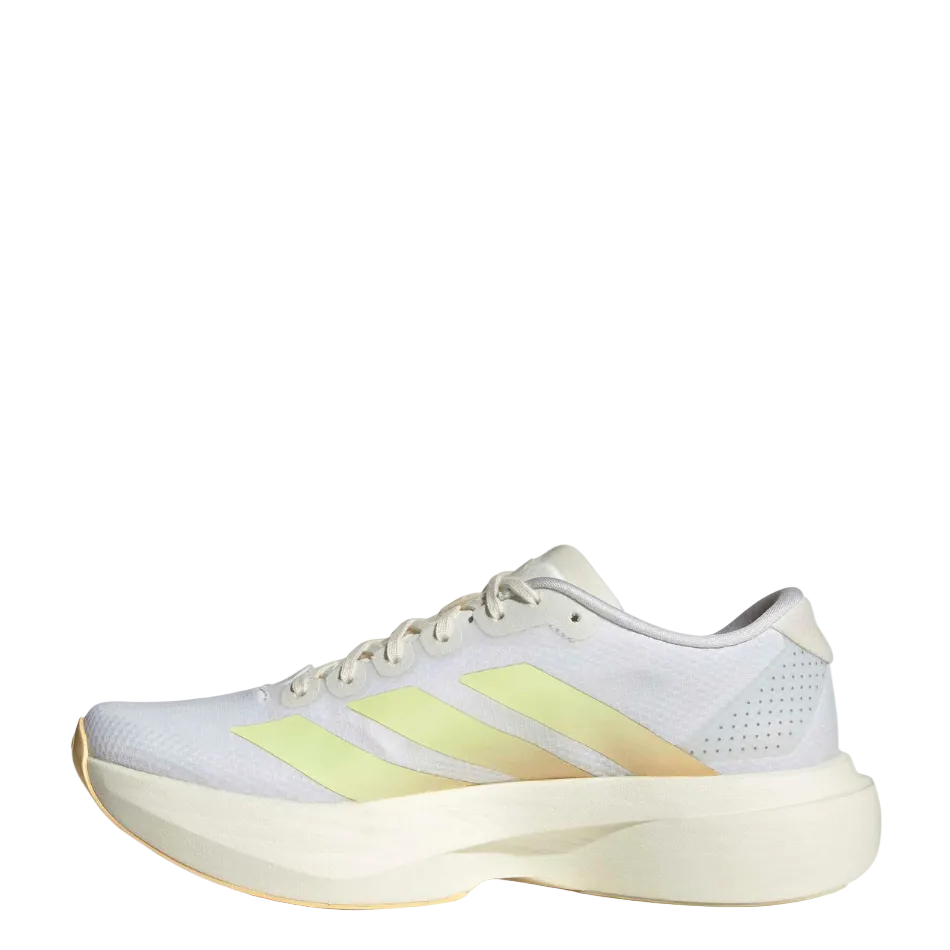adidas Women's Adizero Evo SL Woven Running Shoes in FTWR White/Ice Tangerine/Off White AW26