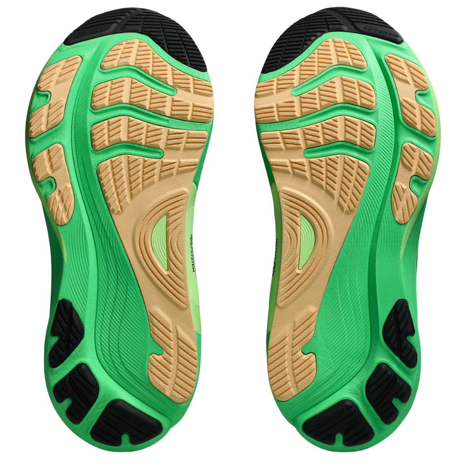 ASICS Men's GEL-KAYANO 32 Running Shoes in Black/Vital Green SS26