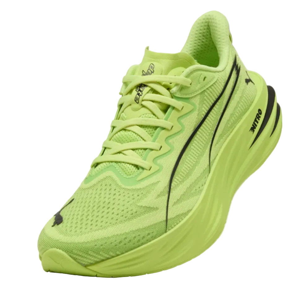 Puma Men's Deviate Pure Nitro Running Shoes in Sunny Lime/Lime Squeeze AW26