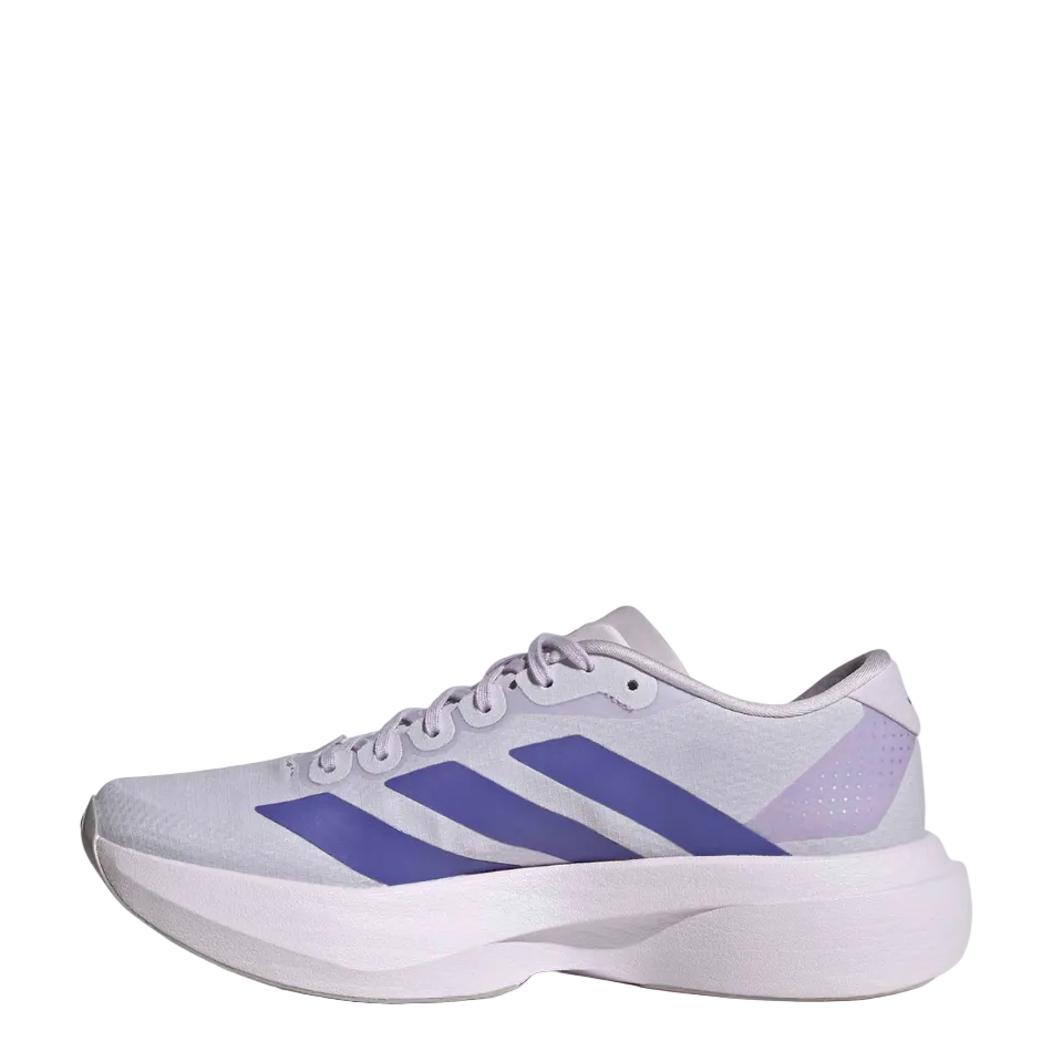 adidas Women's Adizero Evo SL Woven Running Shoes in Glory Grey/Solar Purple/Purple Tint AW26