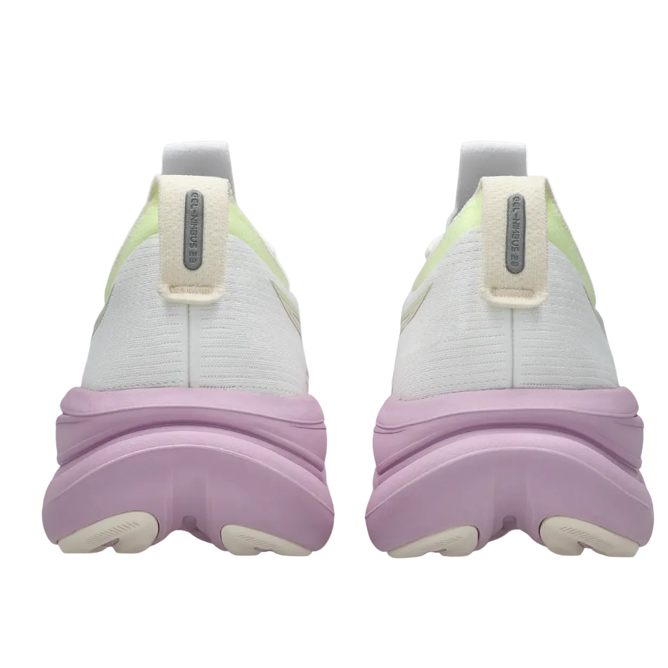 ASICS Women's GEL-NIMBUS 28 Running Shoes in White/Hazy Lilac AW26