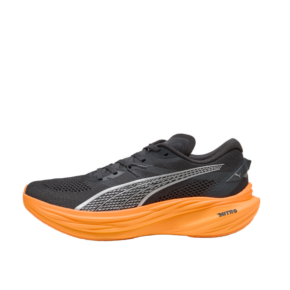 PUMA Men's Deviate NITRO 3 Running Shoes in Dusky Gray/Heat Fire AW25