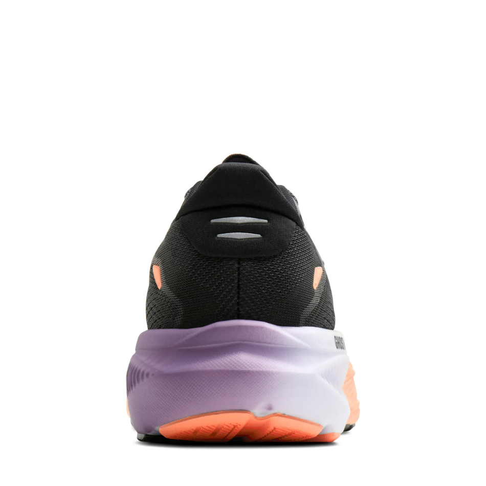 Brooks Women's Ghost 18 Running Shoes in Black/Mulled Grape/Peach AW26
