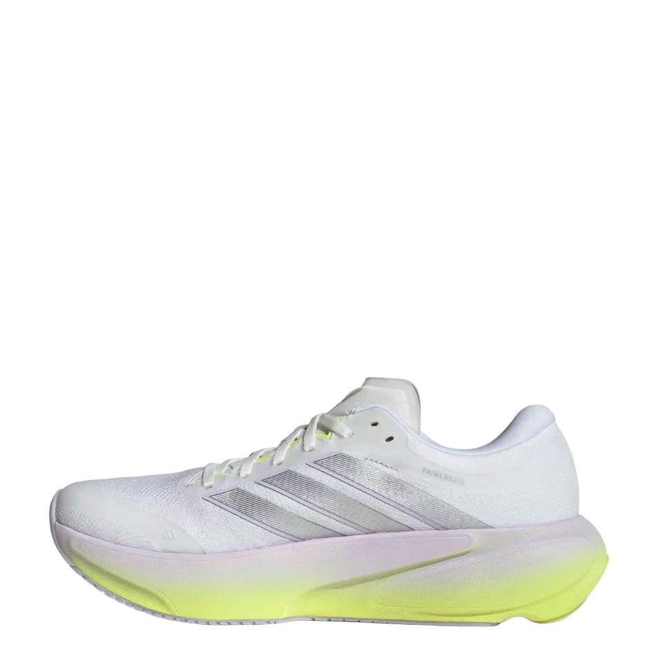 adidas Women's Supernova Rise 3 Running Shoes in Crystal White/Silver Met./Purple Tint AW26