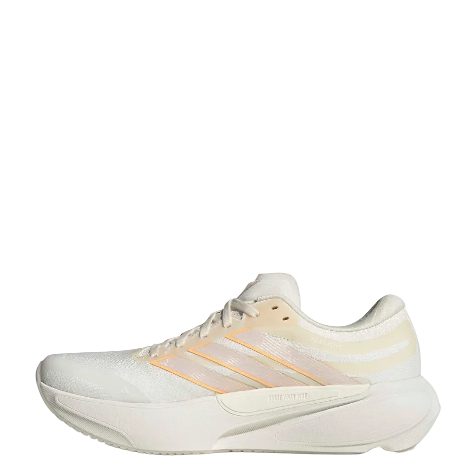 adidas Women's Supernova Solution 3 Running Shoes in Chalk White/Acid Orange/Wonder Quartz AW26