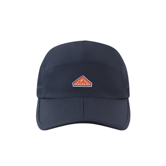Sealskinz Poringland Waterproof Foldable Peak Plain Hiking Cap in Navy AW25