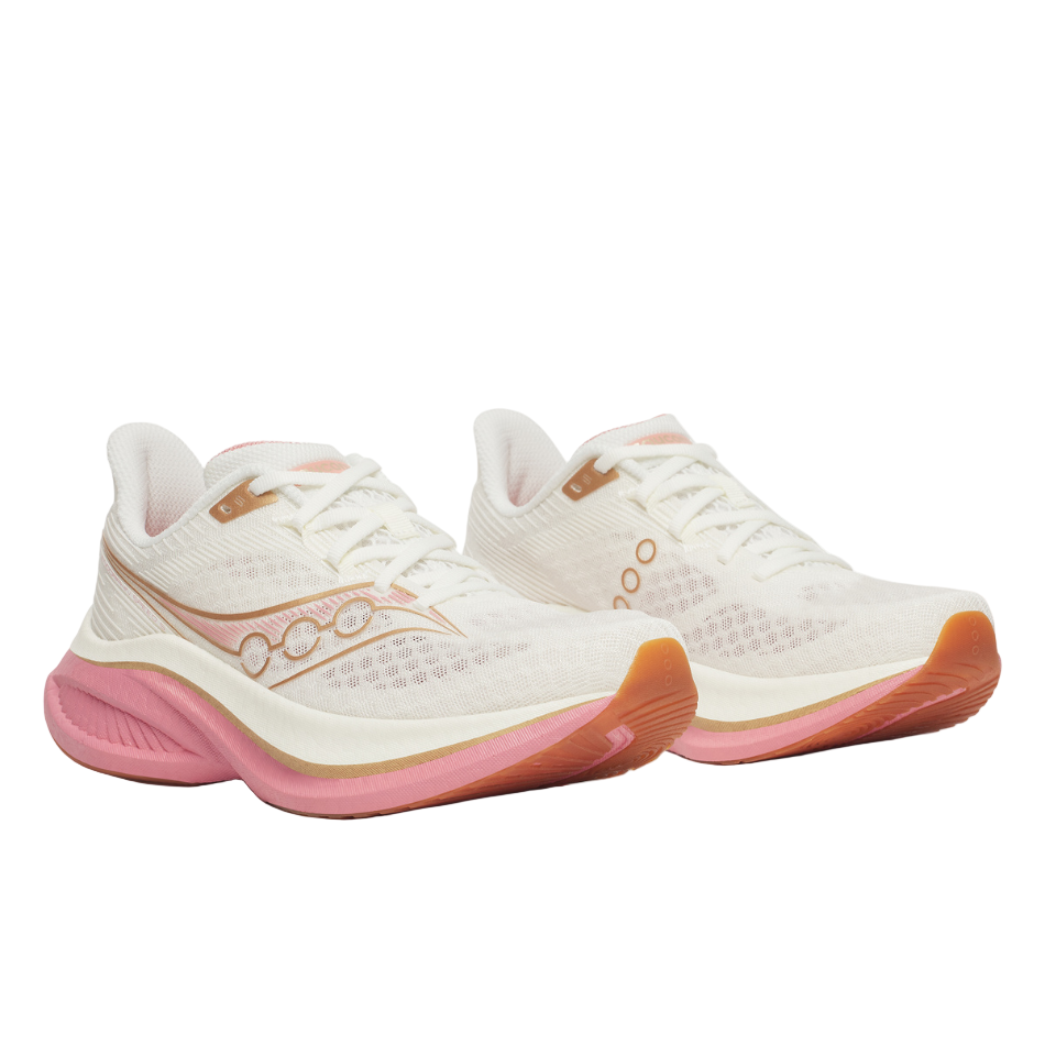 Saucony Women's Endorphin Speed 5 Running Shoes in Ivory/Mauve SS26