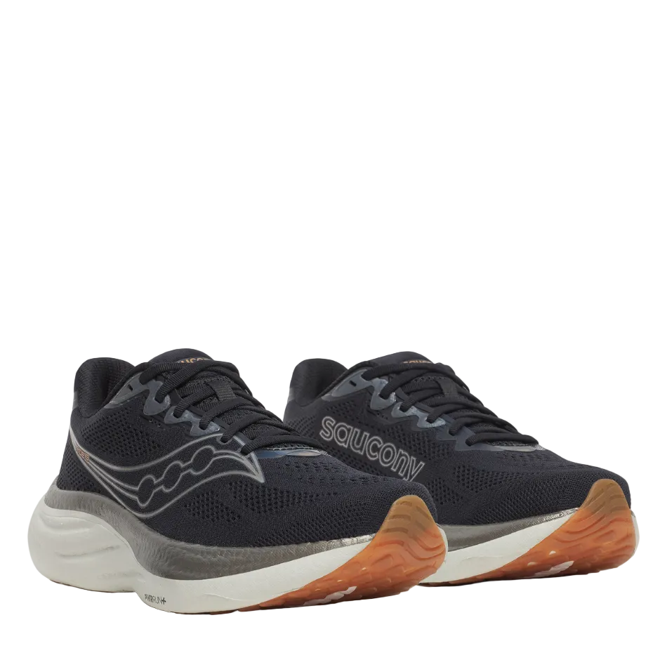 Saucony Men's Ride 19 Running Shoes in Black/Pewter - Online Exclusive