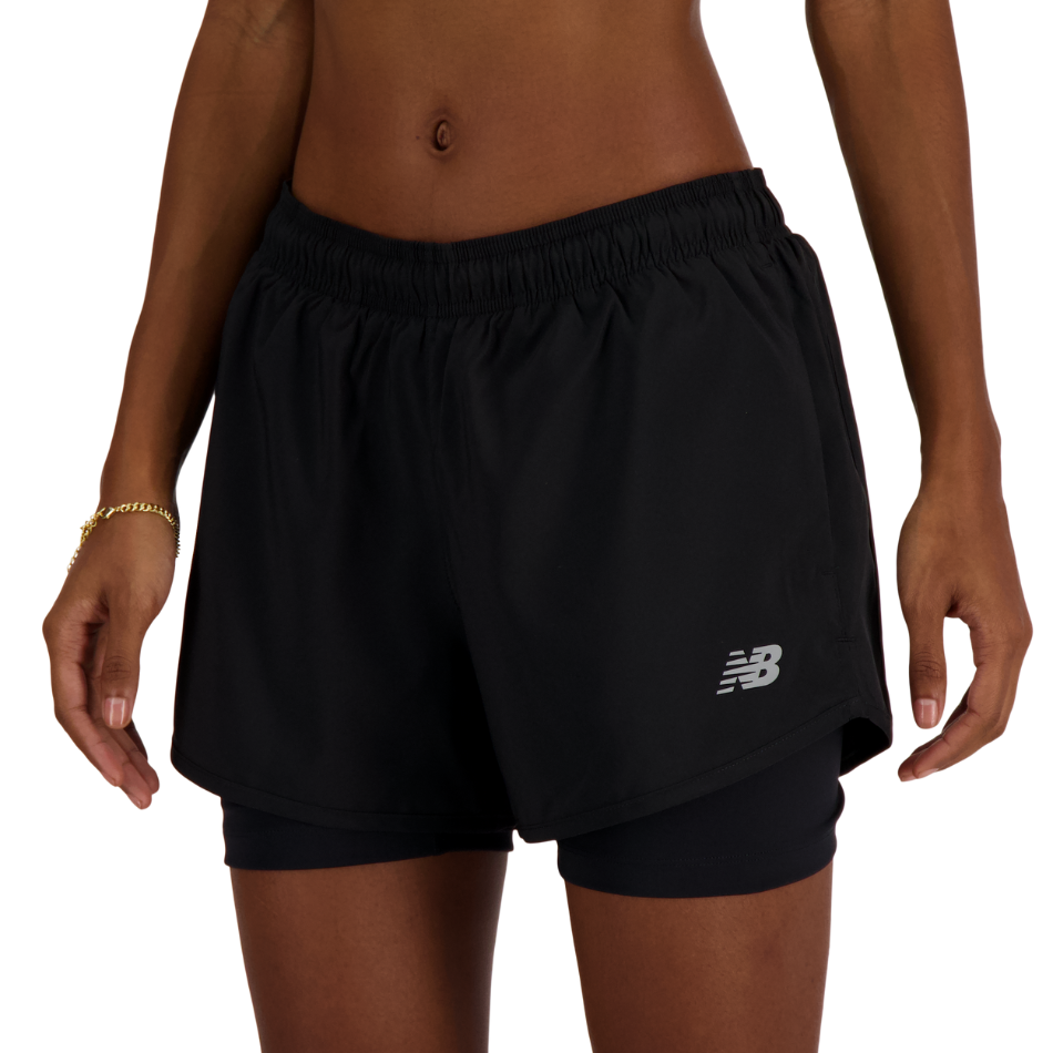 New Balance Women's Sport Essentials 2 in 1 Short 3" in Black SS26