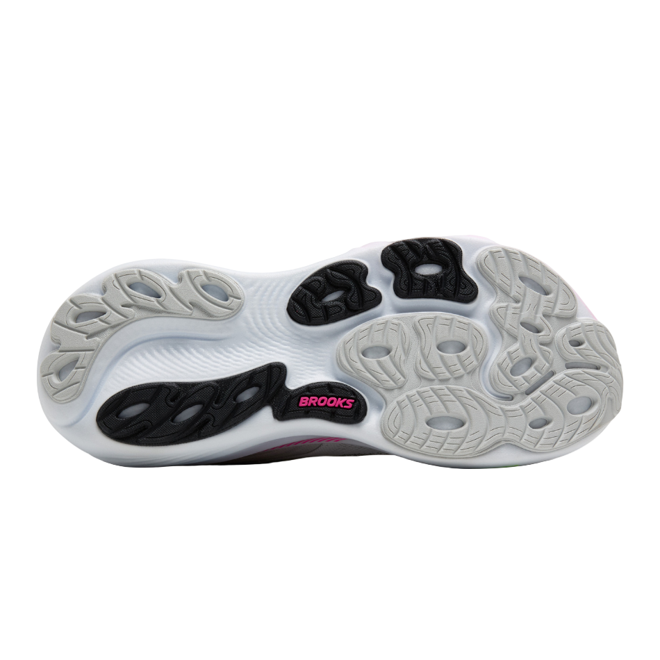 Brooks Women's Adrenaline GTS 25 Wide Fitting D Running Shoes in Oyster/Pink/Green SS26