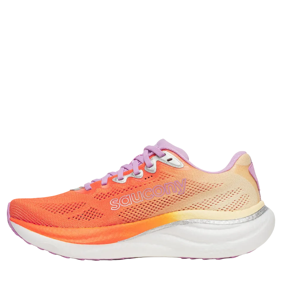 Saucony Women's Ride 19 Running Shoes in Fire/Orchid - Online Exclusive