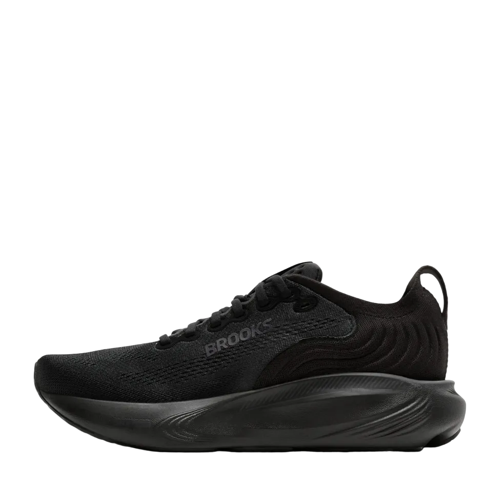 Brooks Men's Adrenaline GTS 25 Wide Fitting (2E) Running Shoes in Black/Black/Ebony AW26