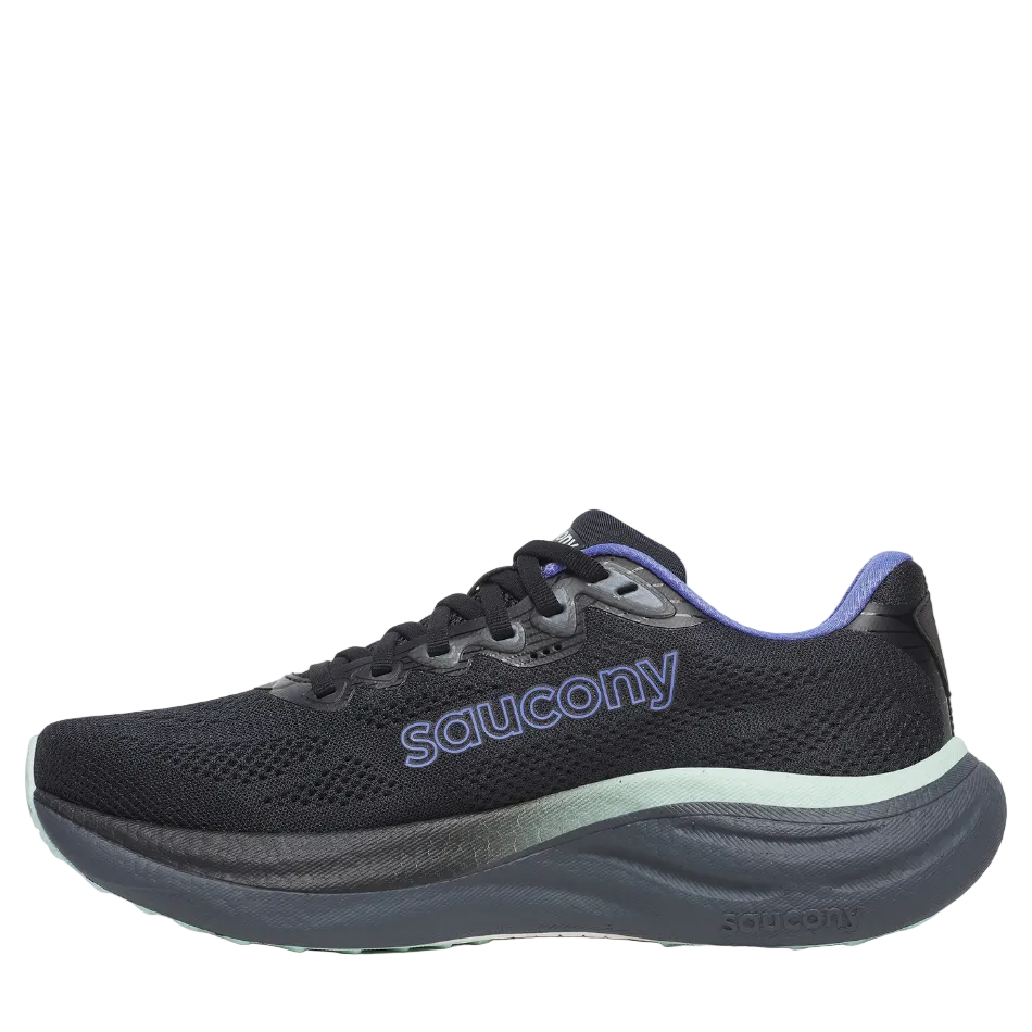 Saucony Women's Ride 19 Running Shoes in Black/Calm - Online Exclusive