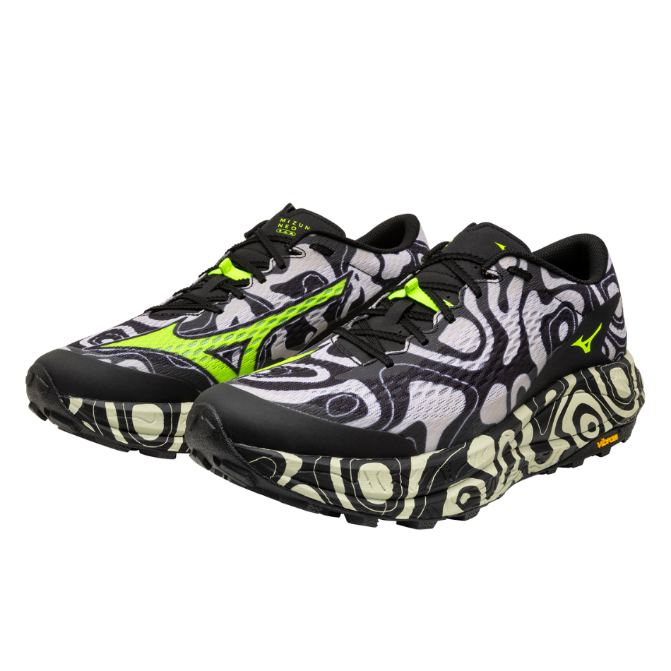 Mizuno Unisex Neo Accera Running Shoes in Dawn Blue/Lightening Yellow/Black SS26